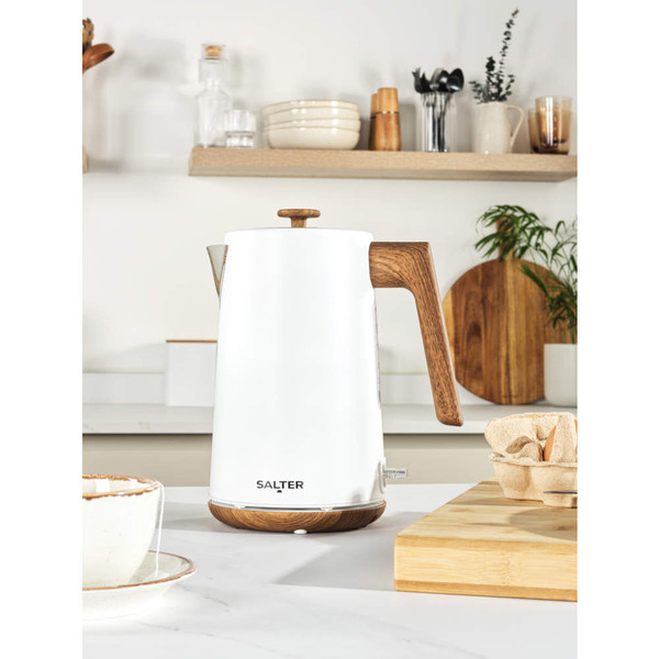 Toronto Kettle, 2-Slice Toaster & 3pc Canister Set -  White