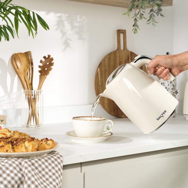 Retro Espresso, Toaster and Kettle Set - Cream