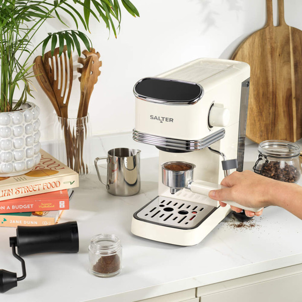 Retro Espresso, Toaster and Kettle Set - Cream
