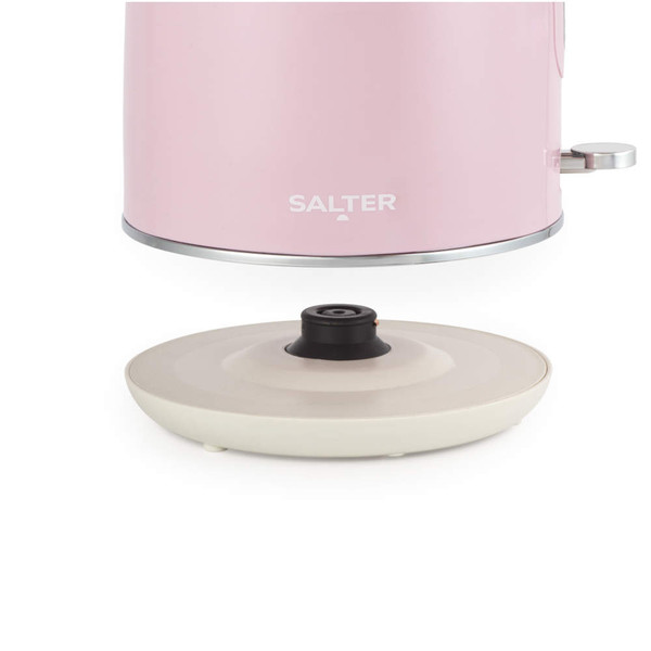 Salter pink electric kettle base, shown without kettle for product listing.