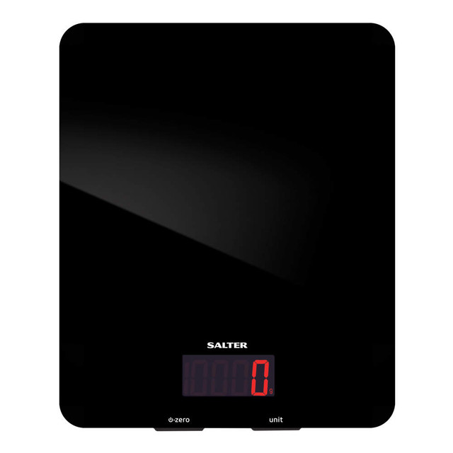 Glass Digital Kitchen Scale, 10kg - Black