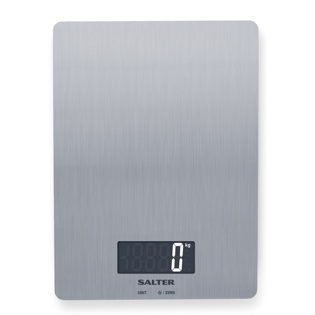 Digital Kitchen Scale - Stainless Steel - Backlit LCD - 1103 SSDR - Salter - 5054061481631