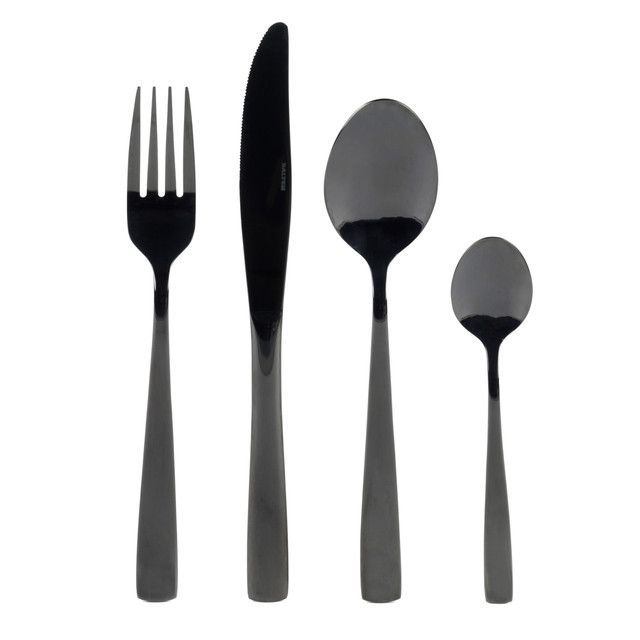 Regal 16-Piece Cutlery Set - Black