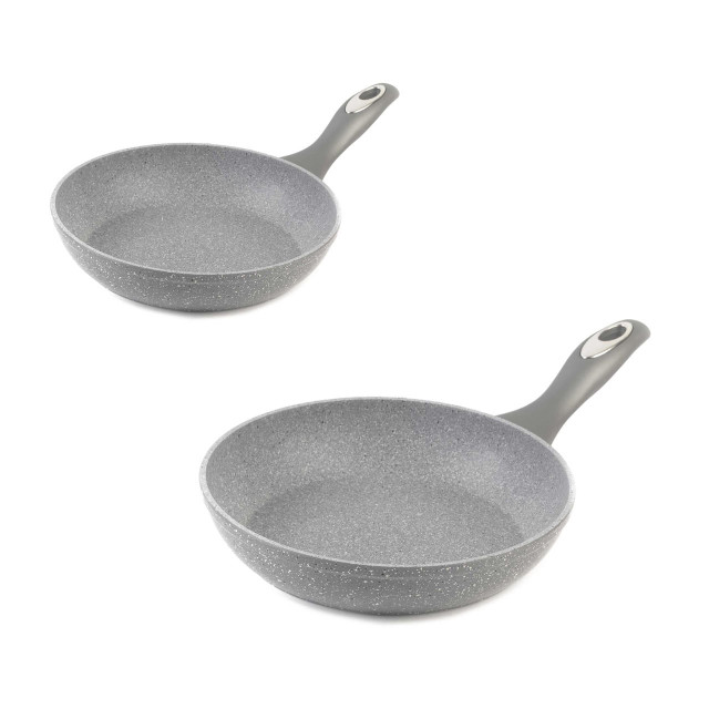 Grey Marblestone 2-Piece Frying Pan Set, 20/28 cm Salter COMBO-6448 5054061042580 