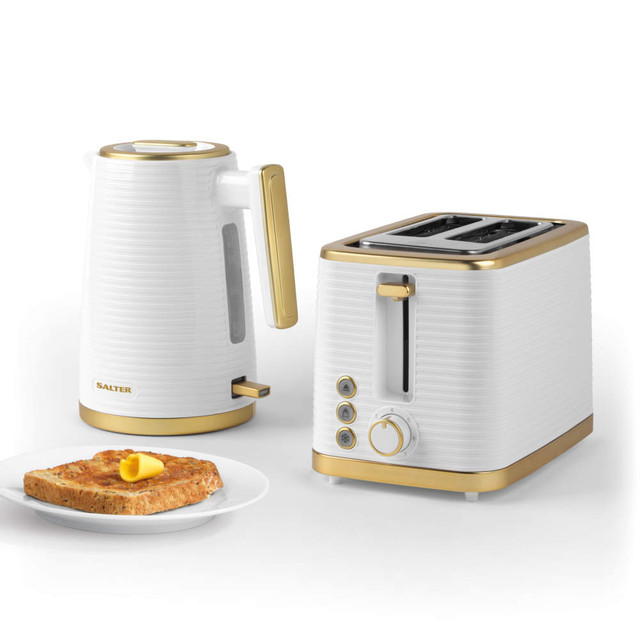 Palermo Kettle & 2-Slice Toaster Set - White