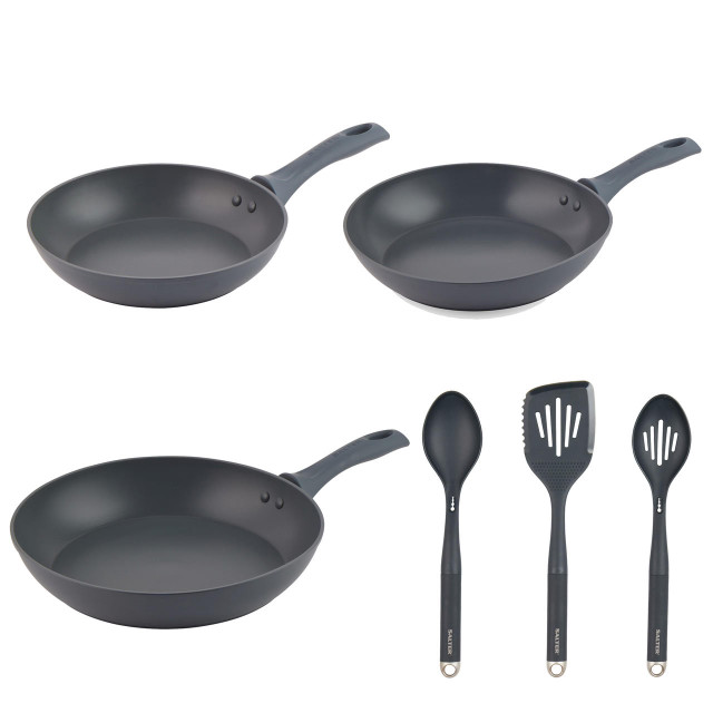 Marino Frying Pan and Utensil Set - 24/28/30 cm Salter COMBO-8695 5054061539899 