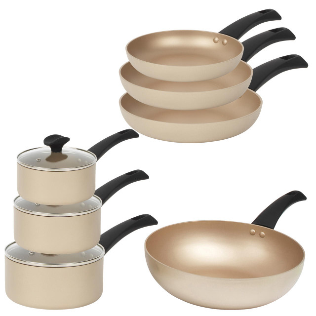 Olympus Collection Pots and Pan Set, 7-Piece Salter COMBO-8588 5054061538632 