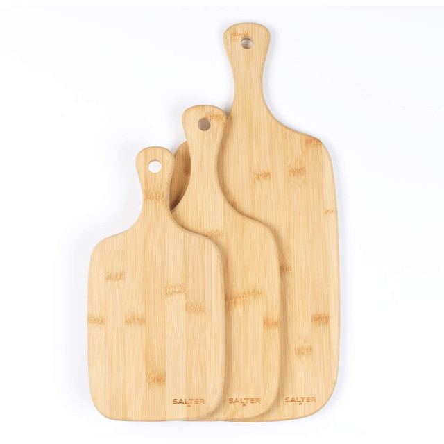 3-Piece Bamboo Paddle Chopping Board Set