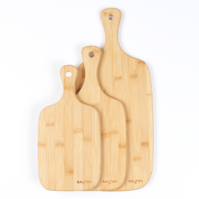 3-Piece Bamboo Paddle Chopping Board Set