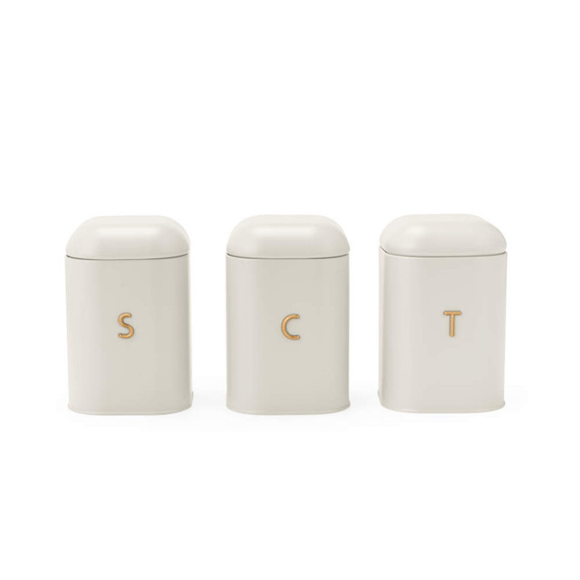 Pebble 3-Piece Canister Set - Stone
