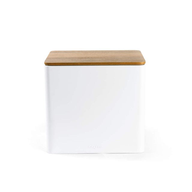 Toronto Bread Bin – White/Wooden