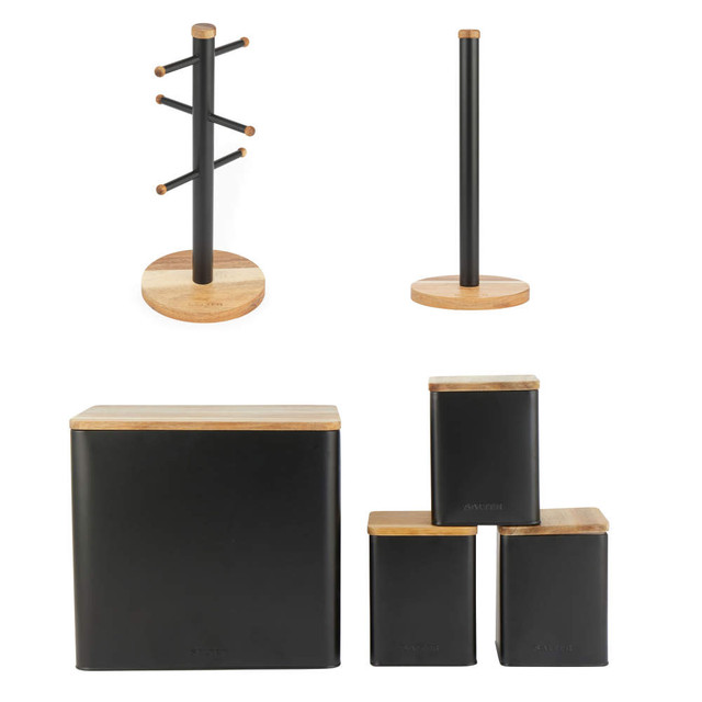 Toronto 6-Piece Kitchen Countertop Set - Black