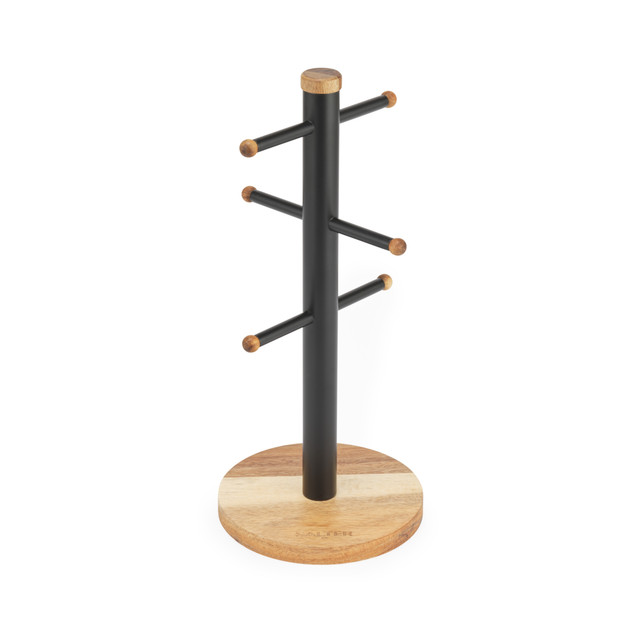 Toronto Mug Tree & Kitchen Roll Holder - Black - Black - COMBO-9521 - Salter - 5054061600315