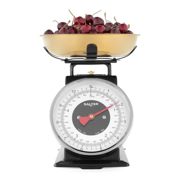 Timeless Mechanical Kitchen Scale - Black/Gold