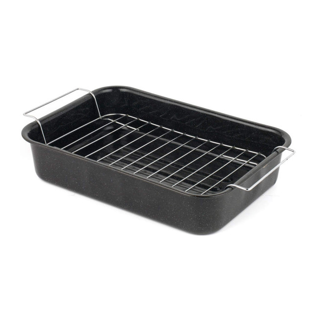 Vitreous Enamel 32cm Roaster & Rack
