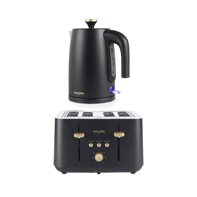 Alchemy Kettle & Toaster Set – Black/Gold