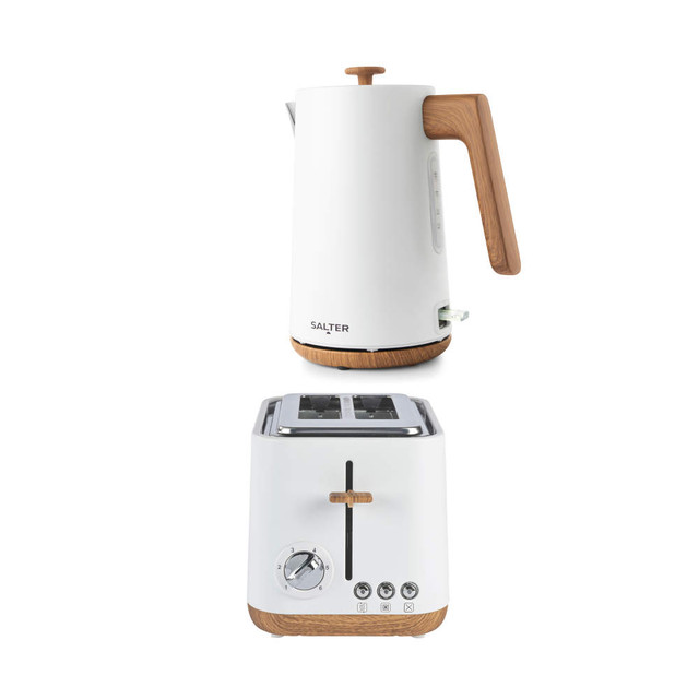 Toronto Kettle & 2-Slice Toaster Set - White