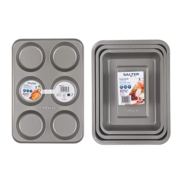 Essentials Yorkshire Pudding Tray & 3-Piece Roasting Tray Set