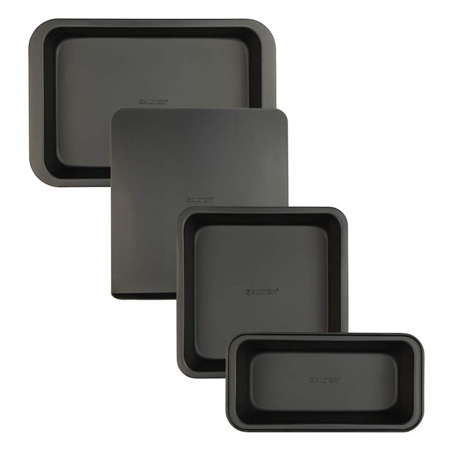 Bakes 4pc Bakeware Set - Non-Stick - Black