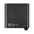Black digital kitchen scale with LCD display, shown from above