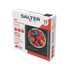 Boxed Salter Arc Electronic Kitchen Scale, black, with bowl of berries on front