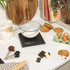 Boxed Salter Arc Electronic Kitchen Scale, black, with bowl of berries on front