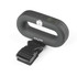 Black digital luggage scale with strap, Salter brand, shown from side