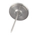 Stainless steel kitchen thermometer with pointed probe, side view