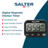 Black extra loud electronic timer in box, angled front view