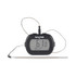 Digital meat thermometer with probe, black, showing 61°C for beef