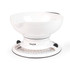White mechanical kitchen scale with large bowl, Salter branding visible.