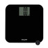 Black digital bathroom scale with large display, Salter logo, and battery shown.