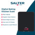 Black electronic kitchen scale with digital display, 10kg capacity, Salter brand