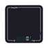 Black digital kitchen scale with glass platform and Bluetooth, display shows zero grams