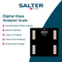 Salter glass analyser scale box showing black digital scale with sensors