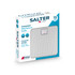 Boxed Salter compact mechanical bathroom scale, white design, shown with dial.