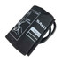 Adult black blood pressure cuff with diagram and tube, suitable for left arm use