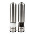 Set of two stainless steel electric salt and pepper grinders by Salter.