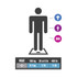 Slim Glass Analyser Bathroom Scale - Black