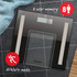 Slim Glass Analyser Bathroom Scale - Black
