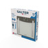 Glass analyser bathroom scale in white, boxed. Measures body fat, water and BMI.