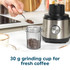 Coffee grinder with 30g grinding cup for fresh coffee beans