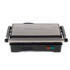 Closed Salter contact grill with black wood-effect lid, front view