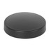 Black round lid, angled front view