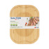 Bamboo carving board with textured surface and meat rest, Salter brand.