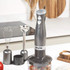 Salter hand blender whisking cream in metal bowl on kitchen counter