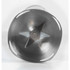 Close-up of stainless steel blender blade from underneath