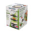 Salter 3-tier food steamer in packaging, shows capacity, features and health benefits.