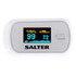 Salter fingertip pulse oximeter with digital display showing blood oxygen and pulse rate