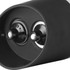 Close up of black electric salt and pepper mill grinder pack base showing grinding mechanism